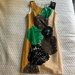 Sleeveless print dress from Anthropologie